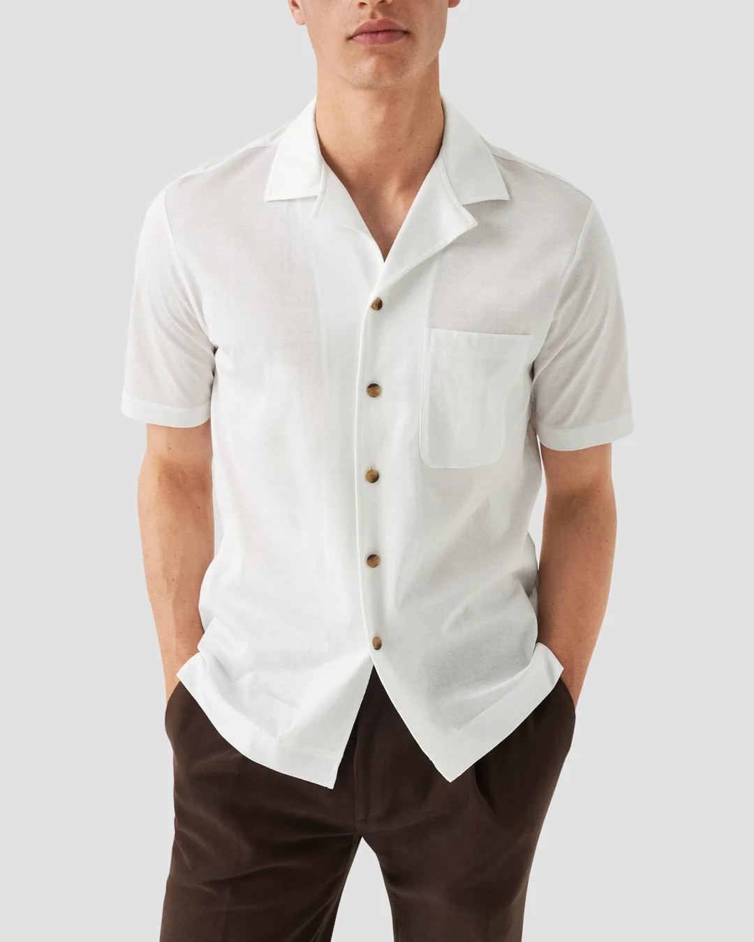 Jaquard Knitted Resort Shirt Eton
