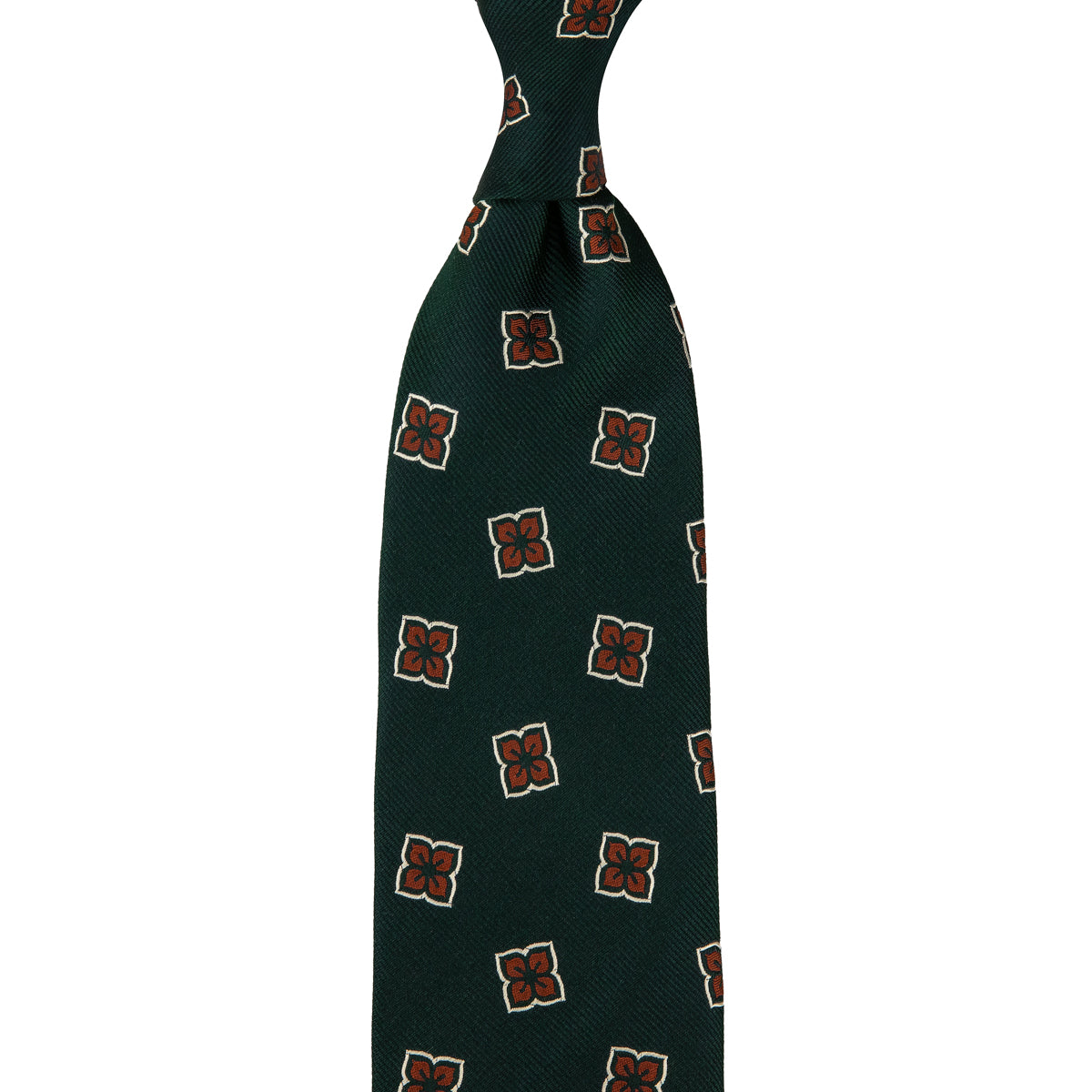 Floral Japanese Jacquard Silk Tie Hand Rolled