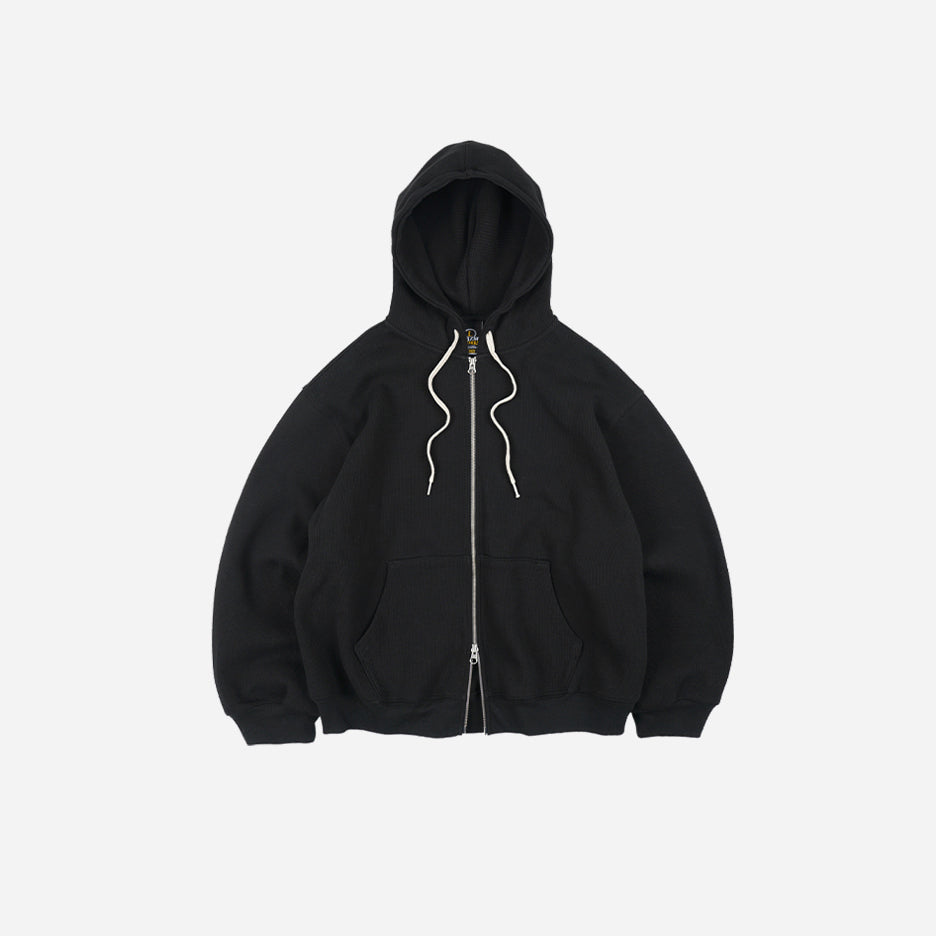 Waffle Hood Zip Up Parka