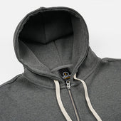 Waffle Hood Zip Up Parka Grey