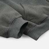 Waffle Hood Zip Up Parka Grey