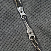 Waffle Hood Zip Up Parka Grey