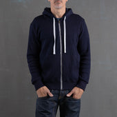 Glory Days Indigo Dyed Thermal Zip Hoodie