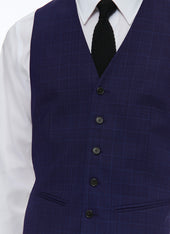 Virgin wool serge suit vest