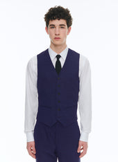 Virgin wool serge suit vest