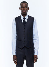 Suit Vest In Striped Wool