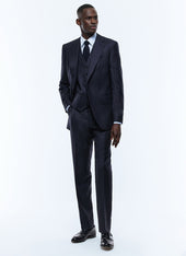 Suit Vest In Striped Wool
