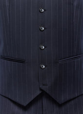 Suit Vest In Striped Wool