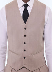Wool flannel suit vest