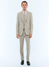 Wool canvas suit vest