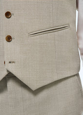 Wool canvas suit vest