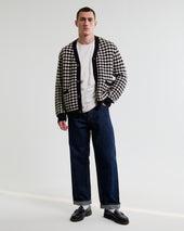 Walker And Ecru Bubble Knit Cardigan