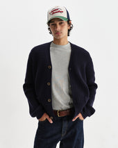 Walker Rib Stitch Knit Cardigan