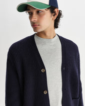 Walker Rib Stitch Knit Cardigan
