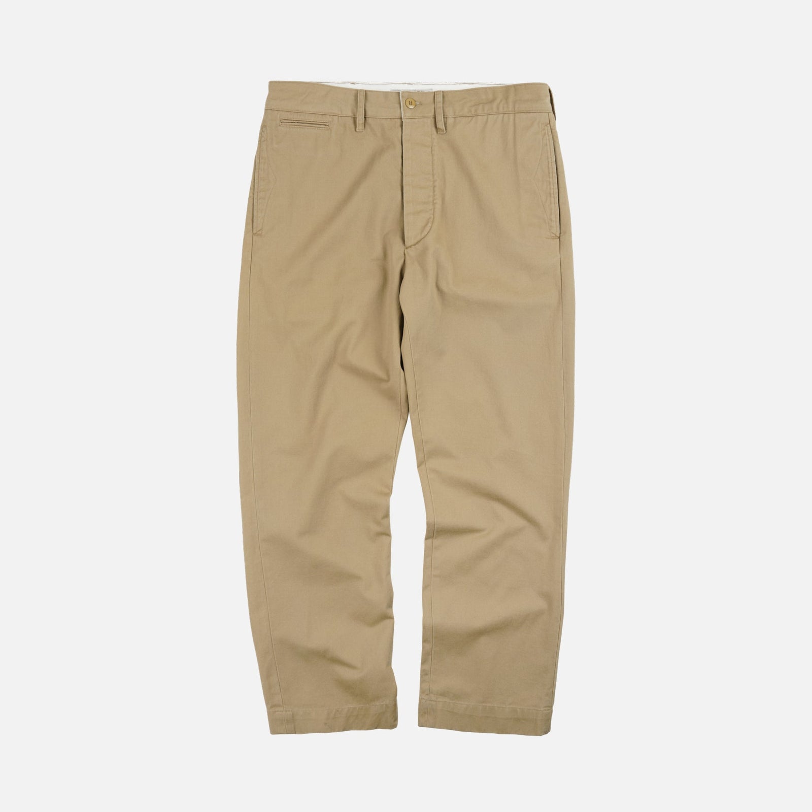 Washed Officer Chino Pants Beige