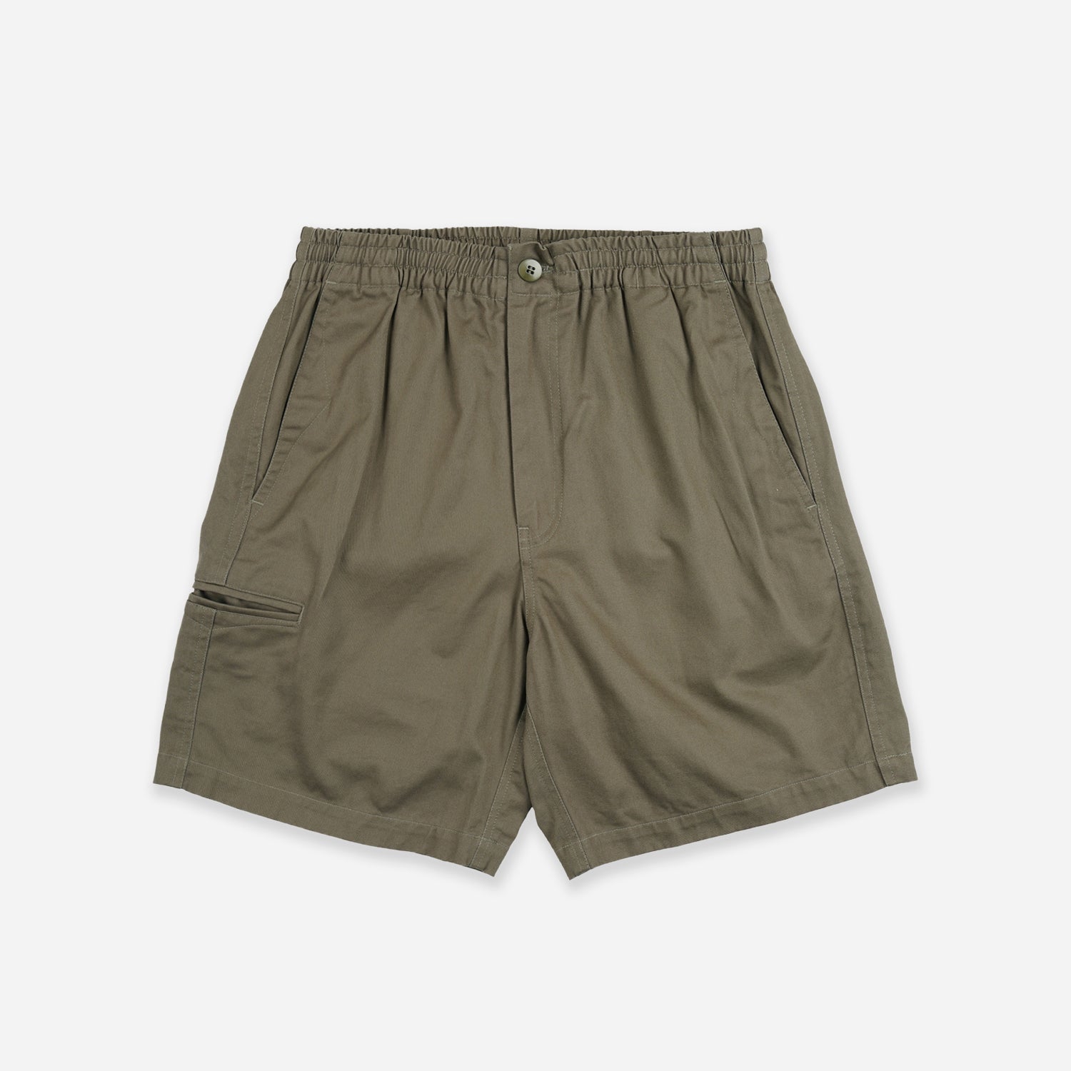 Washed Officer Chino Short Mud