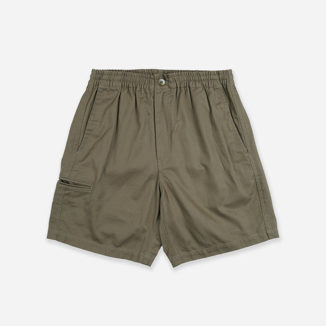 WASHED OFFICER CHINO SHORT - MUD