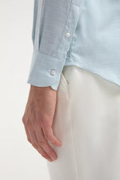 Water Green Chambray Button Down Shirt Made In Italy