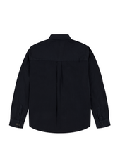 Filey Poplin Shirt in Dark Navy
