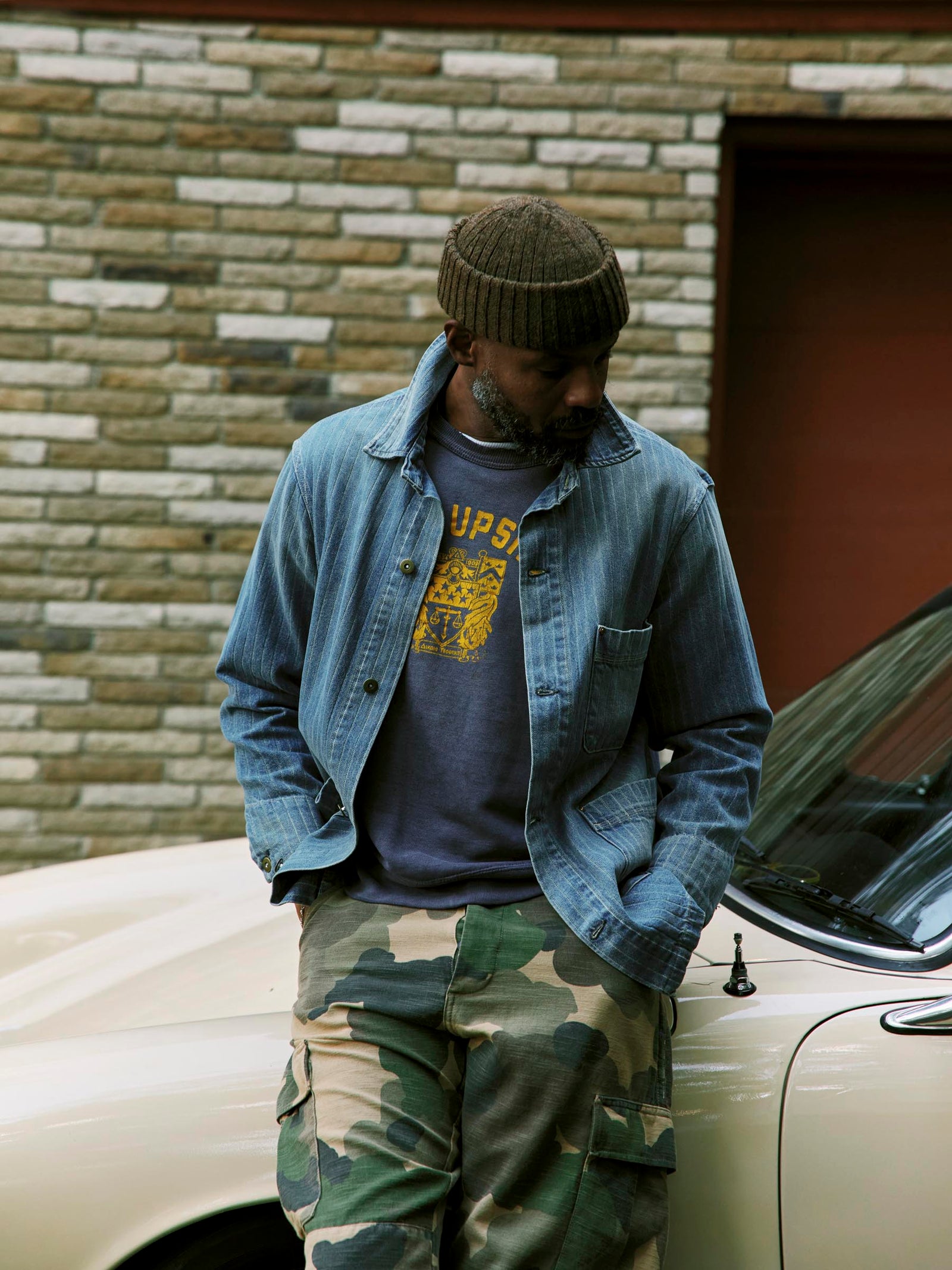 Ranch Jacket In Washed Stripe