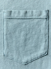 sky blue knit pocket tee