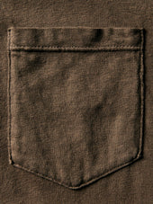 brown knit pocket tee
