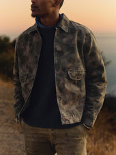 quilt lined canvas chore coat in camo