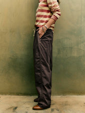 the lounge pant in umber poplin