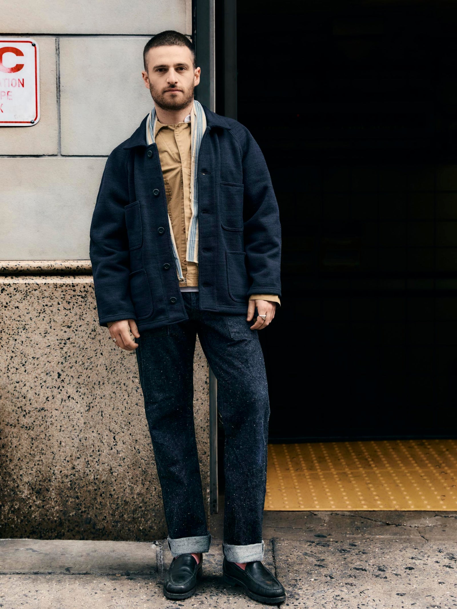 I W X Dehen Knit Work Coat