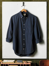 i+w x Gitman Vintage navy oxford