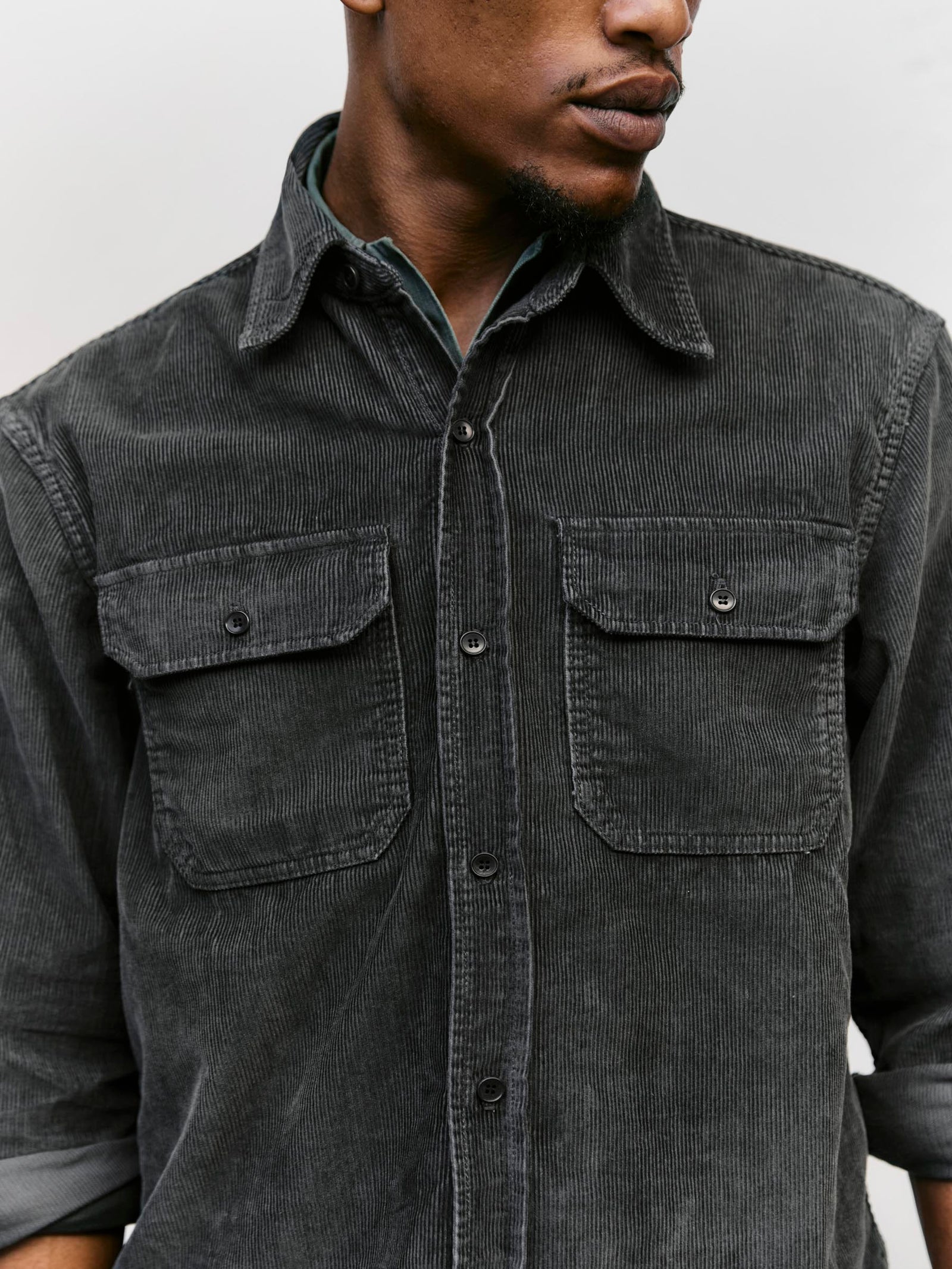 Griffin Workshirt In Faded Cord