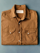 hayes pearl snap in whisper twill