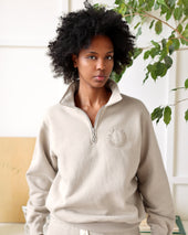 Half Zip Fleece Sweatshirt Beach Unisex