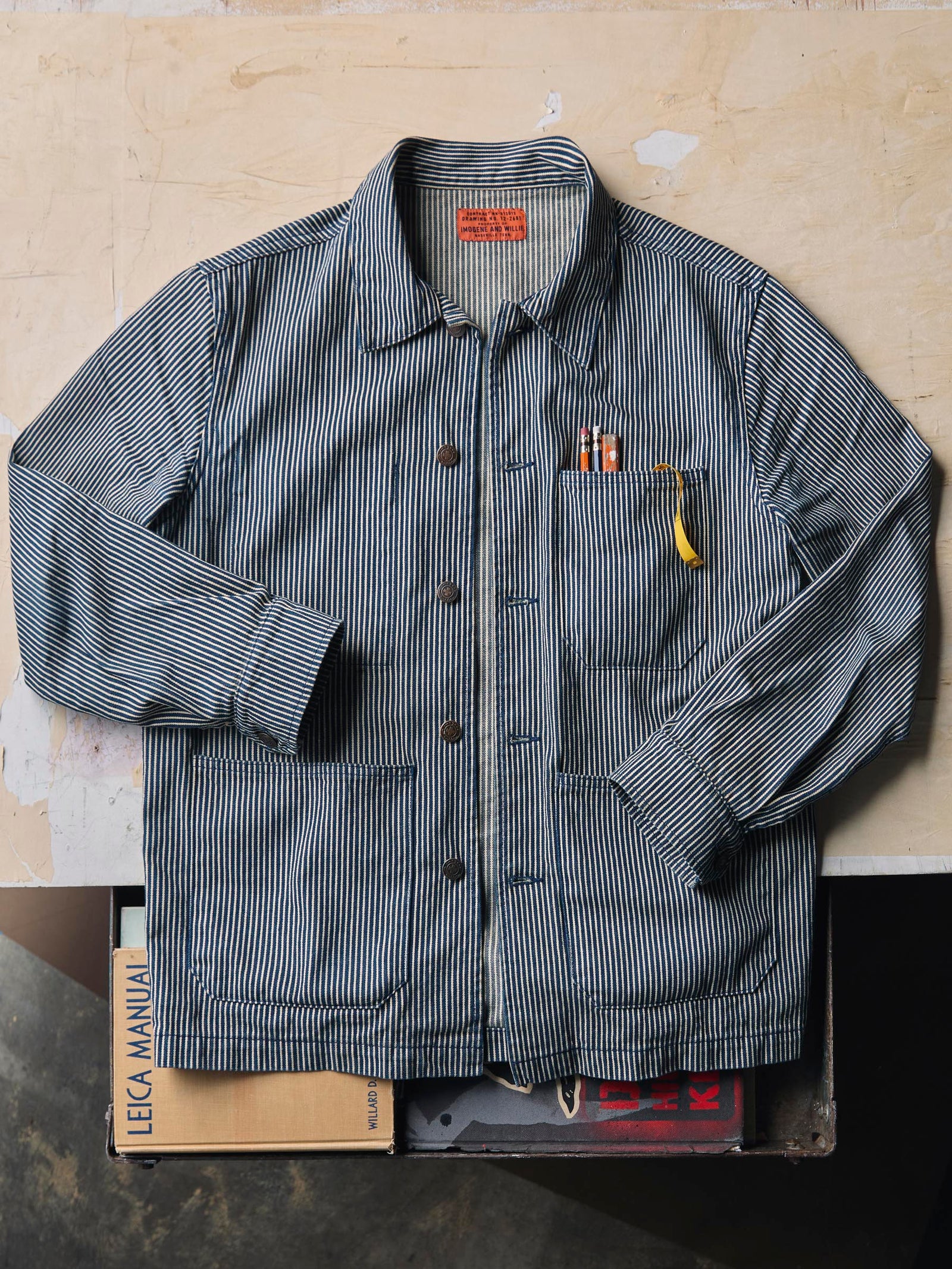 The Utility Coat In Hickory Stripe