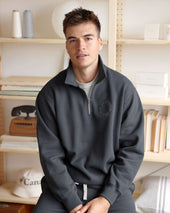 Half Zip Fleece Sweatshirt Coal Unisex