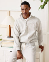 Half Zip Fleece Sweatshirt Eggshell Unisex