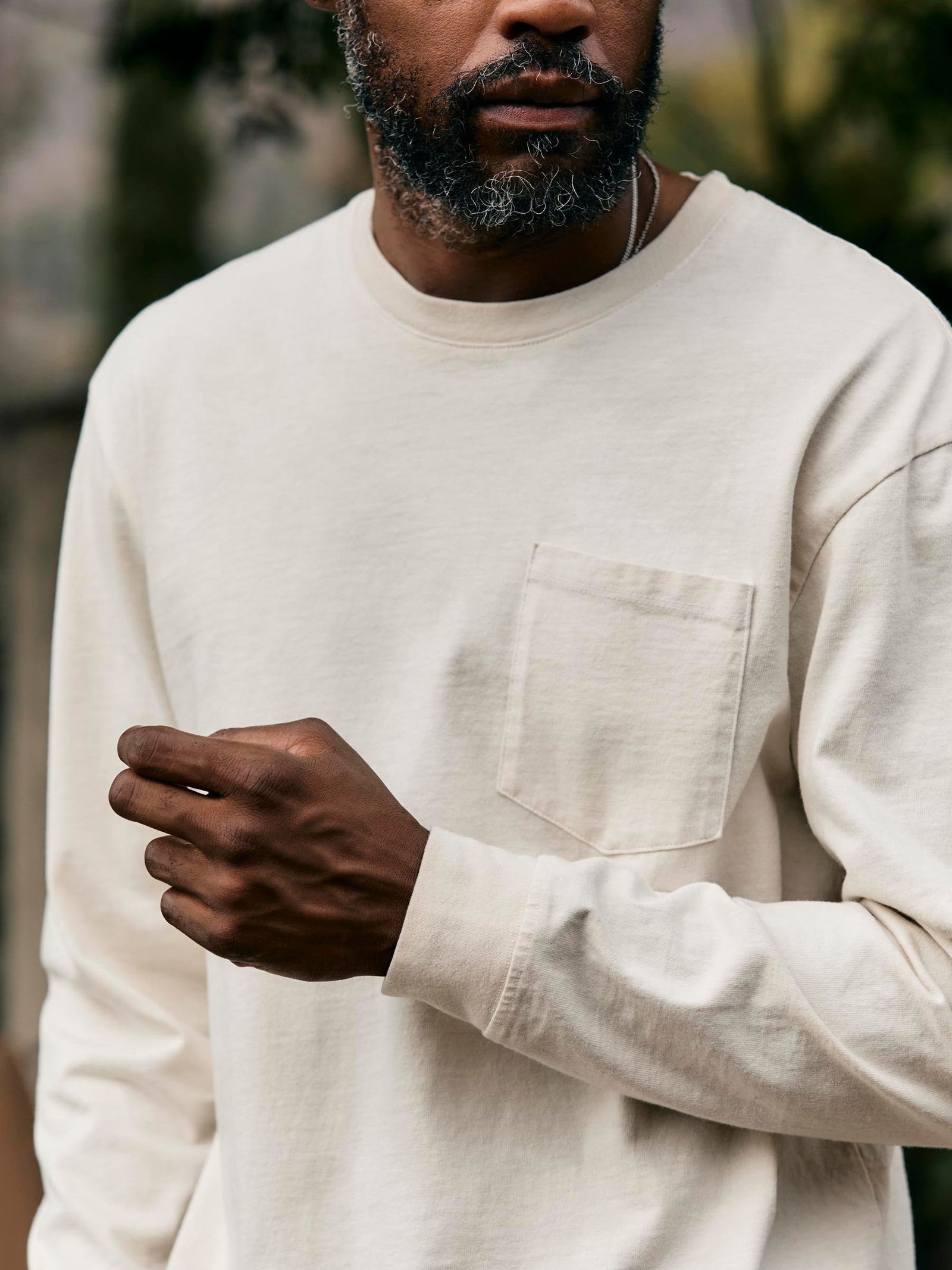 Long Sleeve Pocket Tee In Vintage