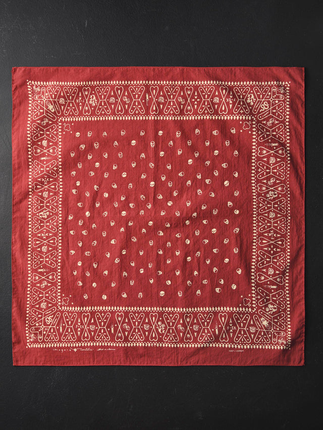 the "muerte" bandana in red