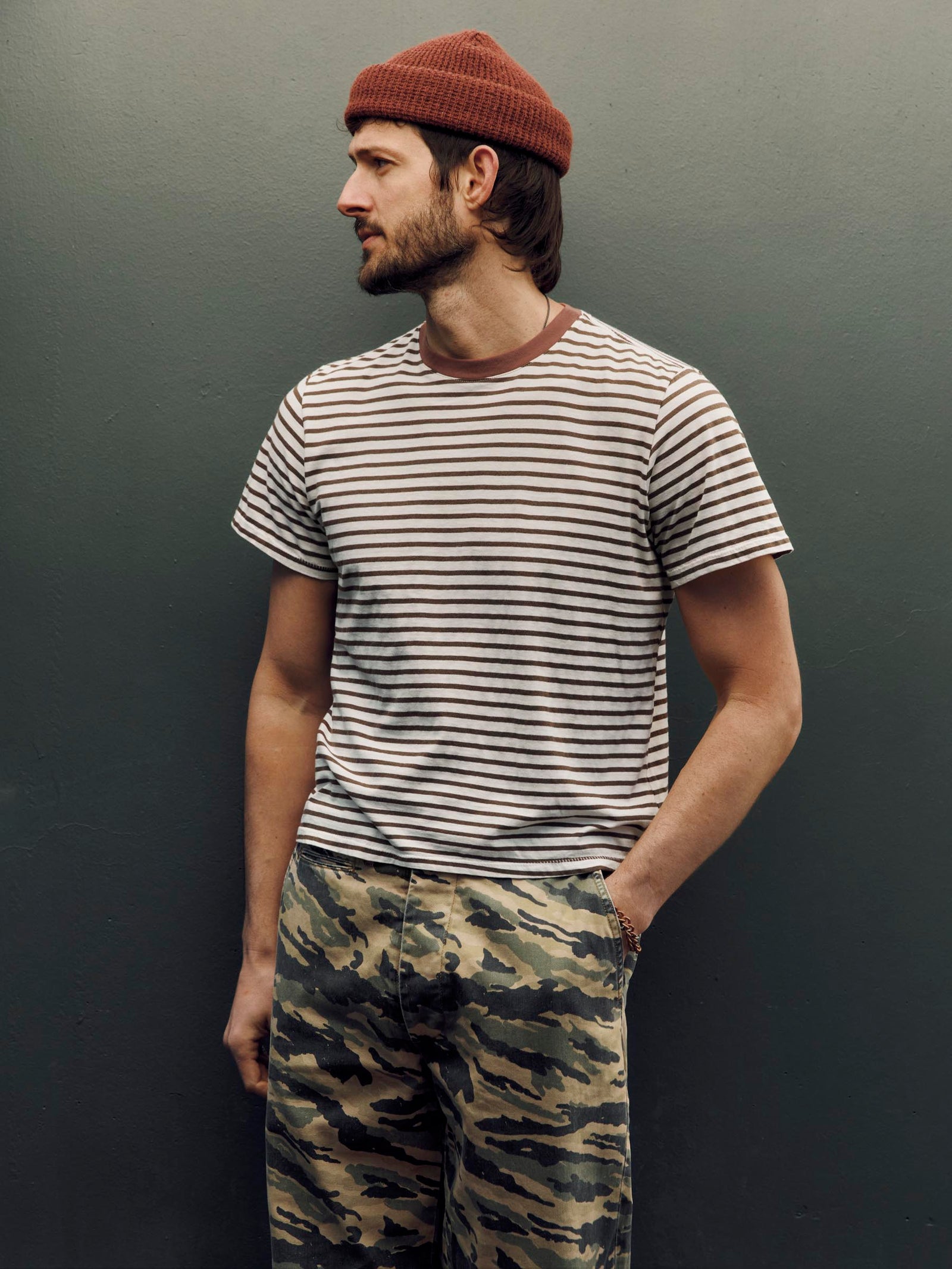 Novel Knit Crew In Stripe