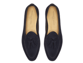 Sagan Classic Tassel Loafers In Midnight Suede