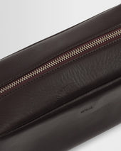Wells Dark Brown Grain Leather Washbag