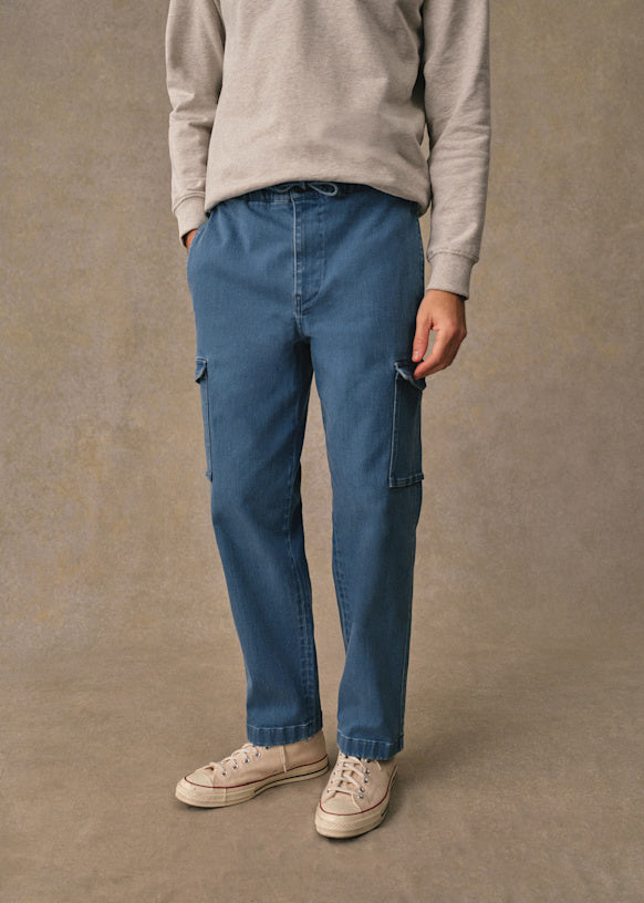 Belan Vintage Pants Bleached Denim