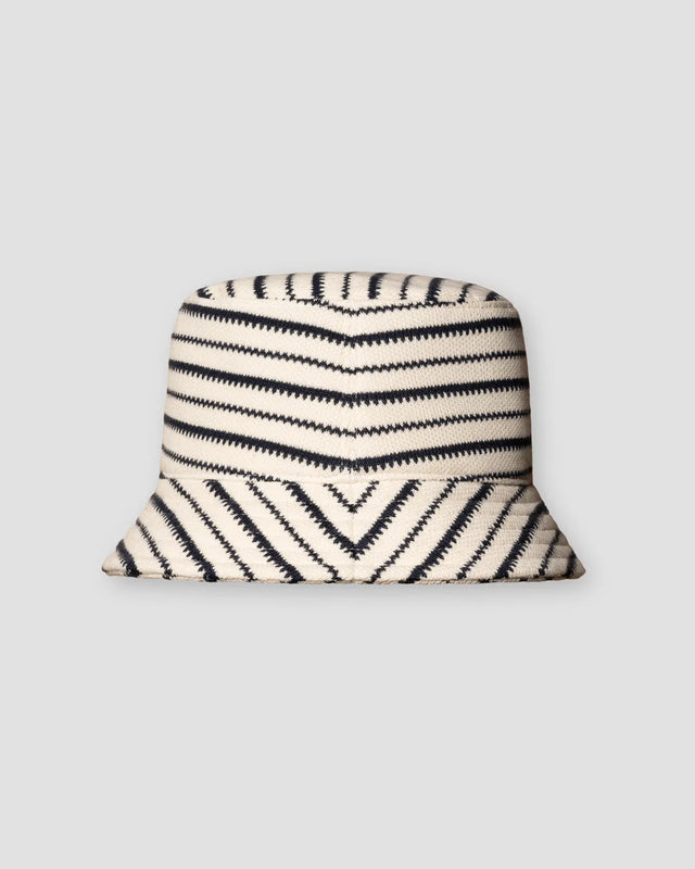 Weißer Bucket Hat mit Streifen - Eton