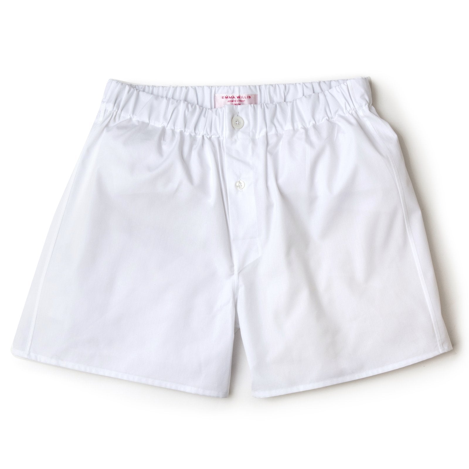 White Authentic Sea Island Cotton Boxer Shorts - Slim Fit