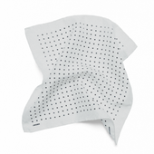 White Pindot Pocket Square