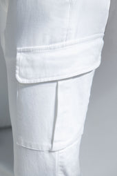 Off Stretch Canvas Cargo Made In Italy