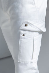Off Stretch Canvas Cargo Made In Italy