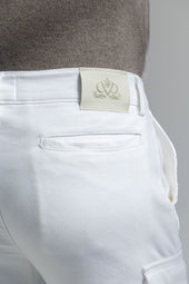 Off Stretch Canvas Cargo Made In Italy