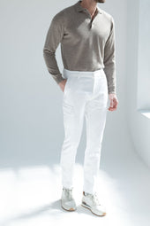 Off Stretch Canvas Cargo Made In Italy