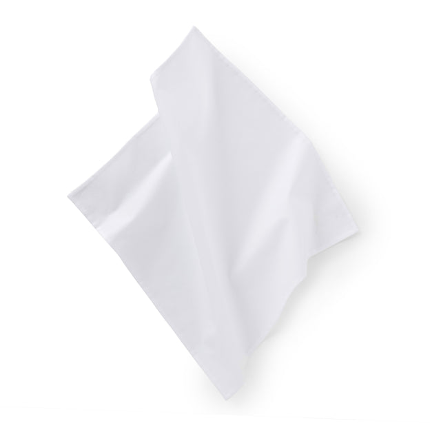 White Superior Hand-rolled Pocket Square